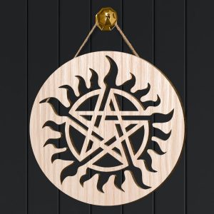 Supernatural Anti Possession Symbol Custom Wood Sign, Personalized Wooden Name Signs, Gothic Wooden Christmas Tree Deco, Wall Art, Wall D?cor - Necklacespring